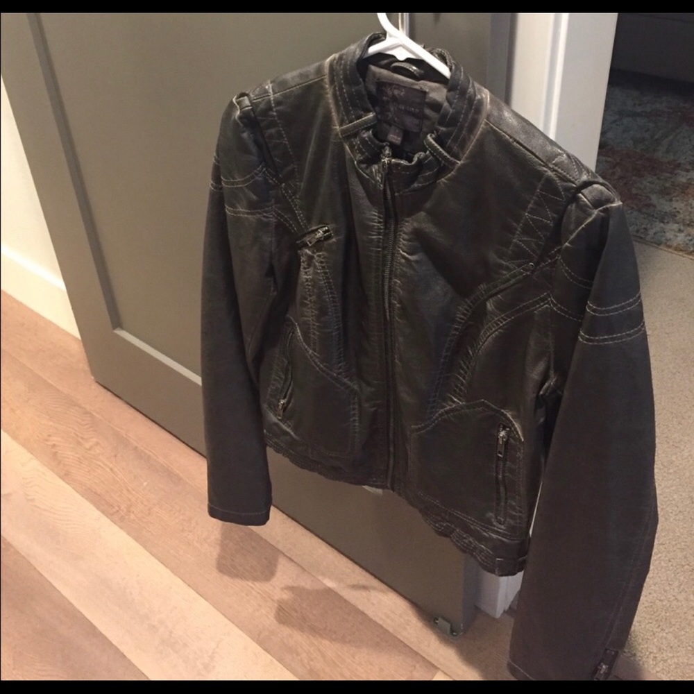 Distressed Black Bomber Jacker
